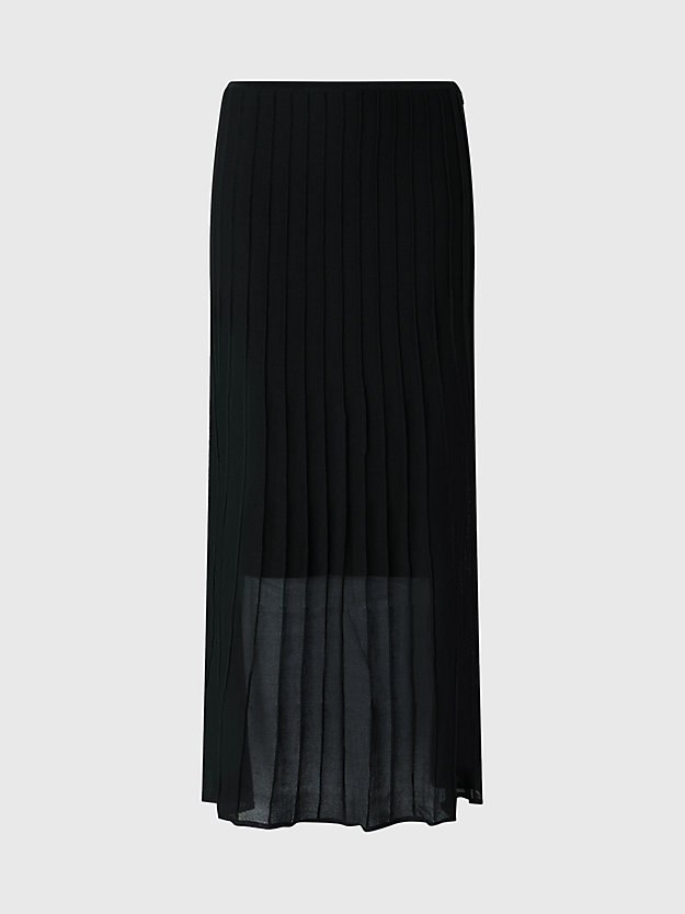 CK BLACK Doorzichtige Ottoman-rok in lagen voor dames CALVIN KLEIN