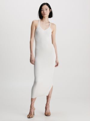Slim Ribbed Fitted Slip Dress Calvin Klein® K20K205273ADA