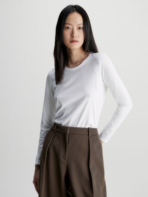 Calvin klein long sleeve t shirt women's sale