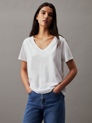 T-Shirt mit V-Ausschnitt Calvin Klein® | K20K205338YAF