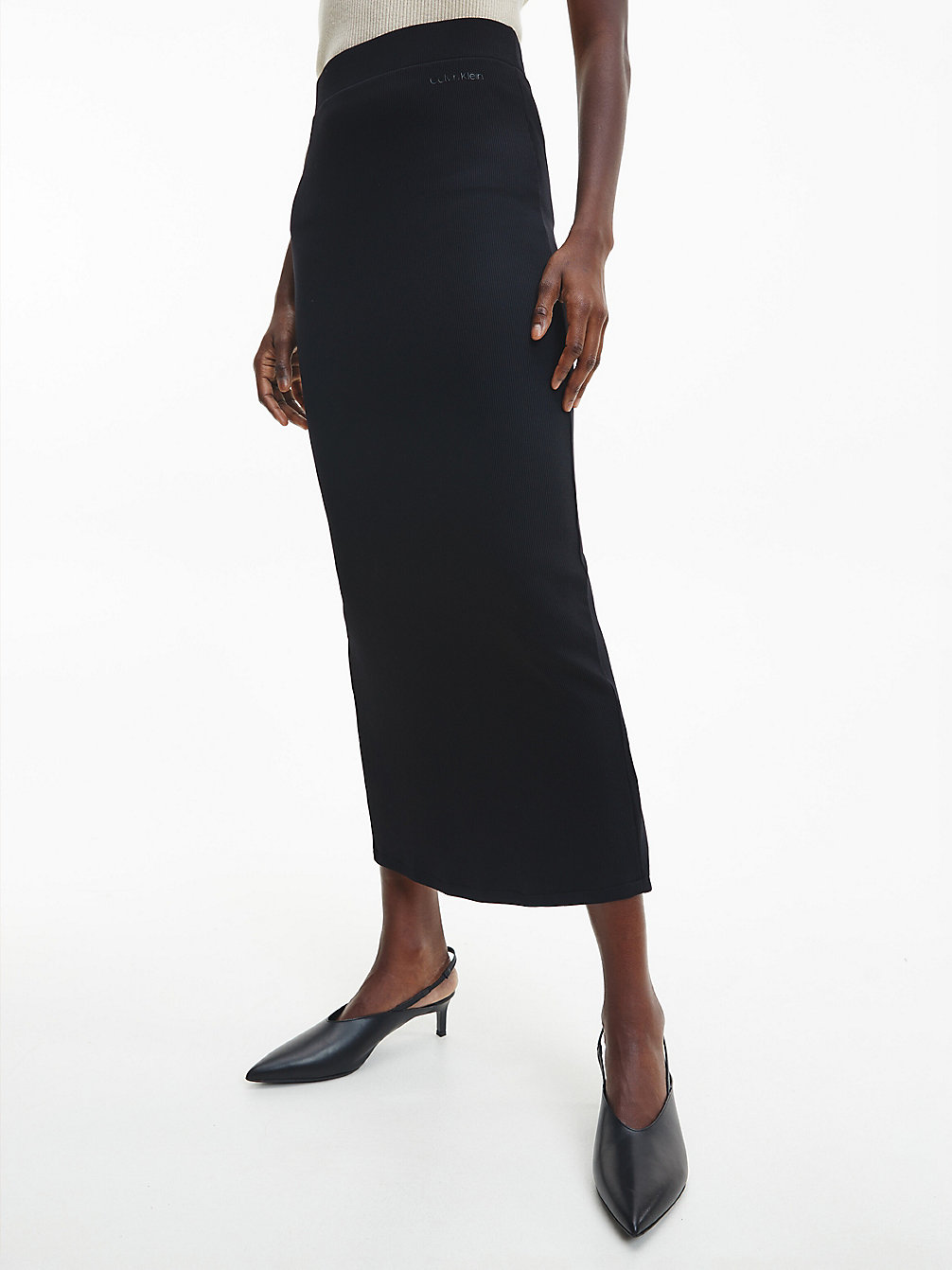 CK BLACK Jupe Longue Slim Moulante undefined femmes Calvin Klein