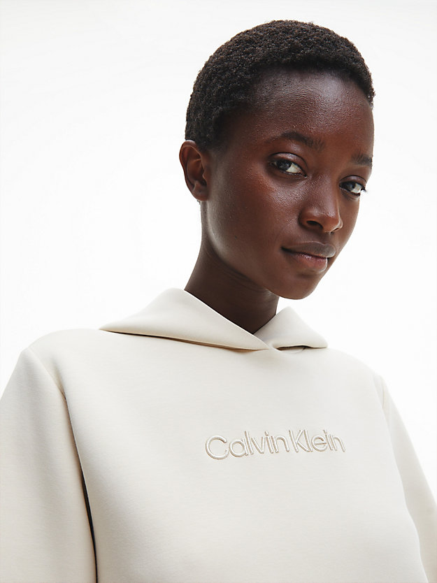 WHITE CLAY Bluza z kapturem z logo dla Kobiety CALVIN KLEIN
