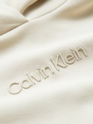 WHITE CLAY Bluza z kapturem z logo dla Kobiety CALVIN KLEIN