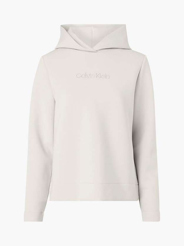 WHITE CLAY Logo Hoodie for women CALVIN KLEIN