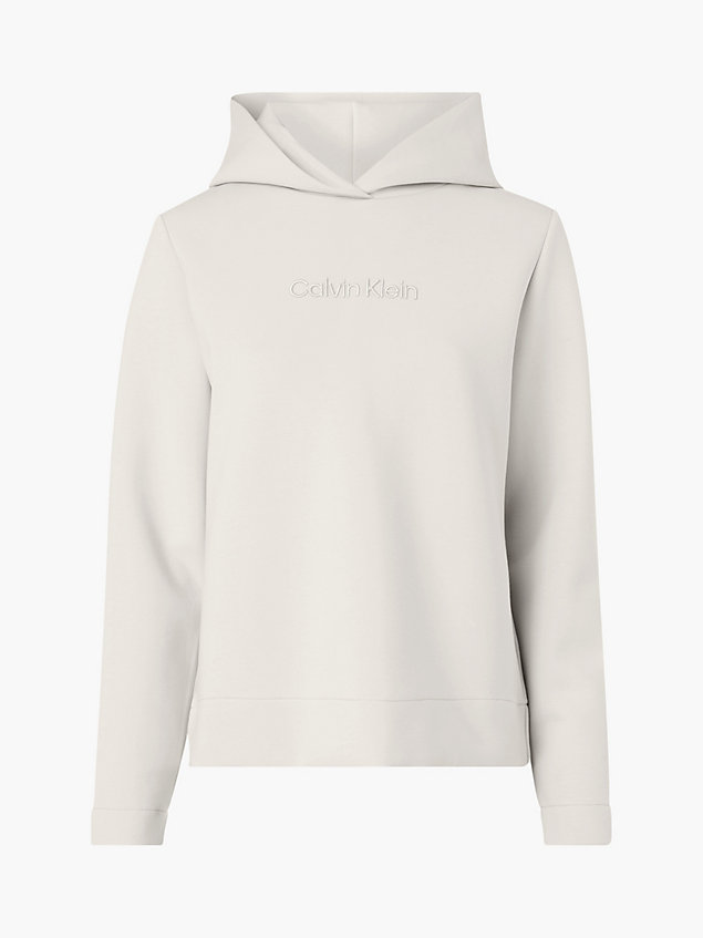 beige logo-hoodie für damen - calvin klein