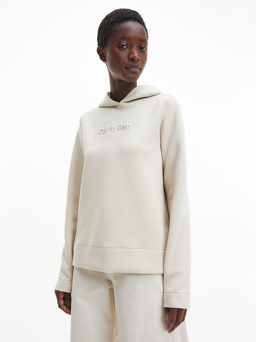 WHITE CLAY > Bluza Z Kapturem Z Logo > undefined Kobiety - Calvin Klein