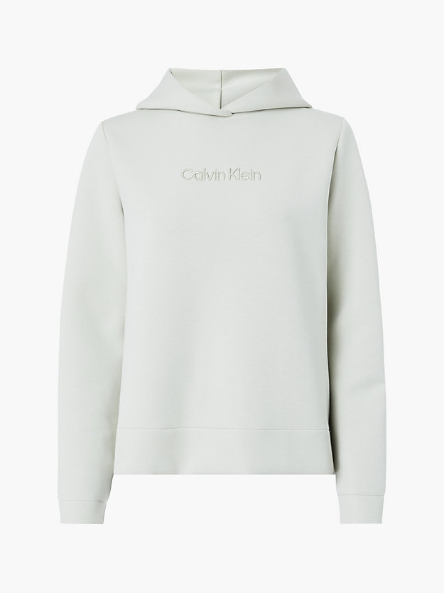 moss gray logo hoodie for women calvin klein