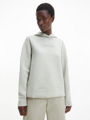 Grey calvin klein hoodie women's new arrivals