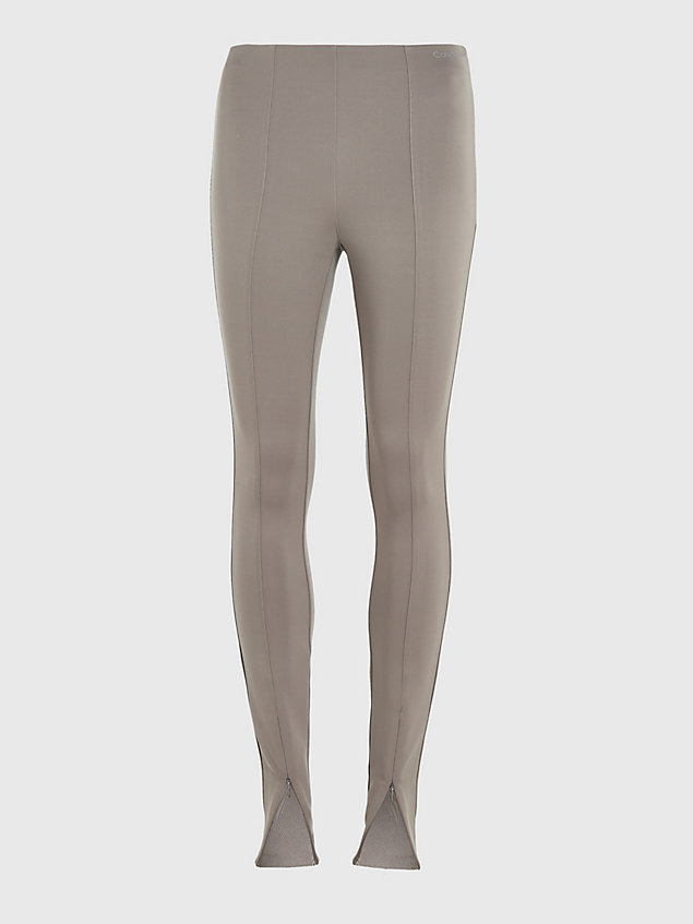 grey skinny technical knit leggings for women calvin klein