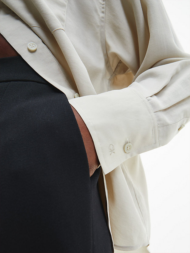 MOSS GRAY Camicia trasparente oversize in tencel da donna CALVIN KLEIN