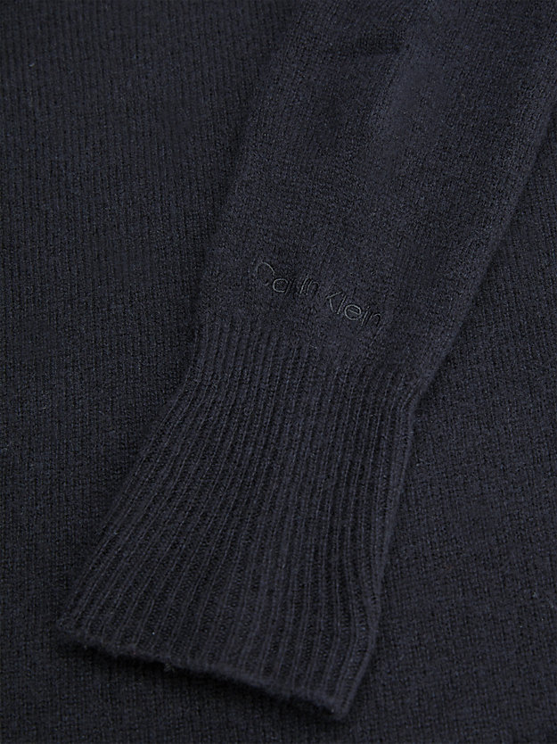 CK BLACK Pullover mit Rollkragen aus recycelter Wolle für Damen CALVIN KLEIN