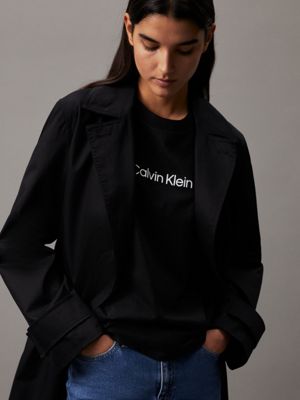 Womens calvin klein logo t clearance shirt