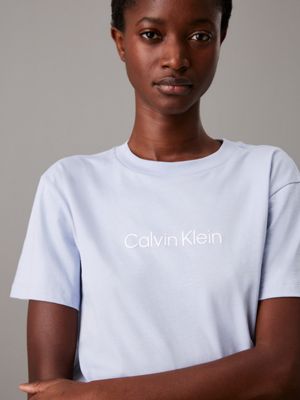 zen blue logo t-shirt for women calvin klein