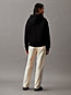 ck black cotton terry logo hoodie for women calvin klein