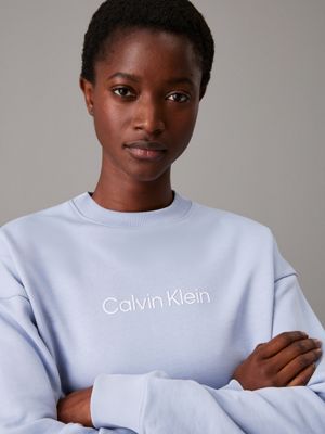 zen blue logo sweatshirt for women calvin klein