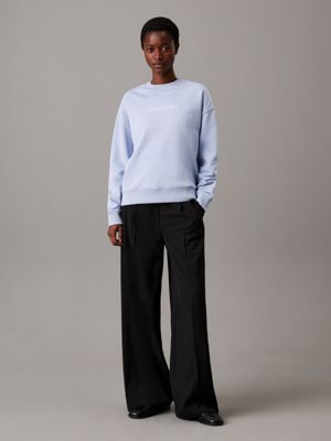 zen blue logo sweatshirt for women calvin klein