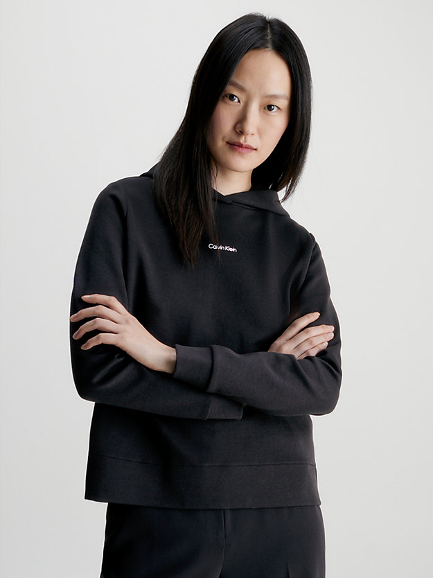 CK BLACK Recycled Polyester Hoodie for women CALVIN KLEIN