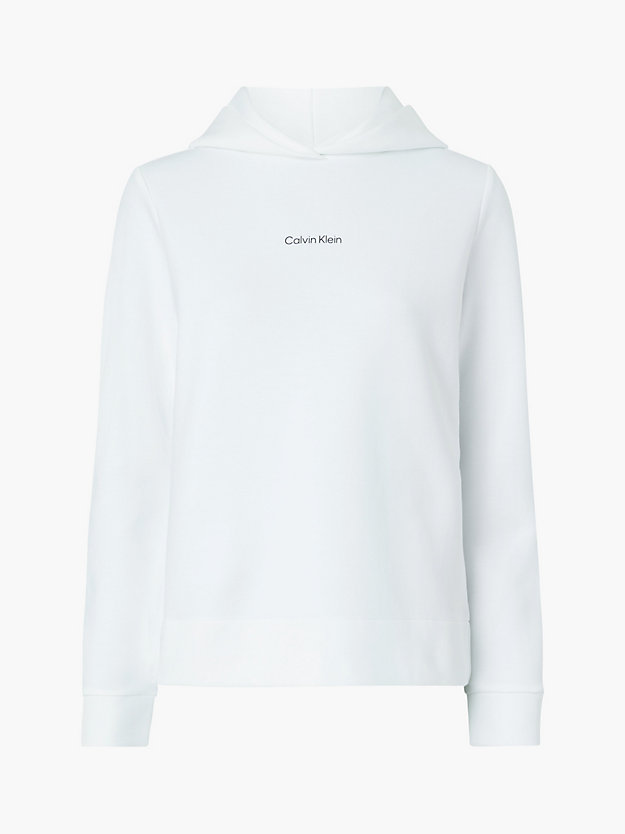 BRIGHT WHITE Recycled Polyester Hoodie for women CALVIN KLEIN