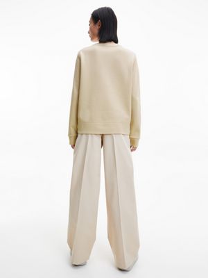 WHITE CLAY Sweatshirt aus recyceltem Polyester für Damen CALVIN KLEIN