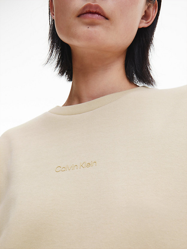 WHITE CLAY Sweatshirt aus recyceltem Polyester für Damen CALVIN KLEIN