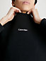ck black sweatshirt aus baumwolle mit mikro-logo für damen - calvin klein