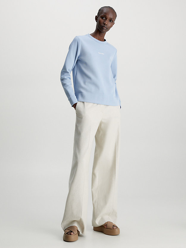 BLUE CHIME Recycled Polyester Sweatshirt for women CALVIN KLEIN