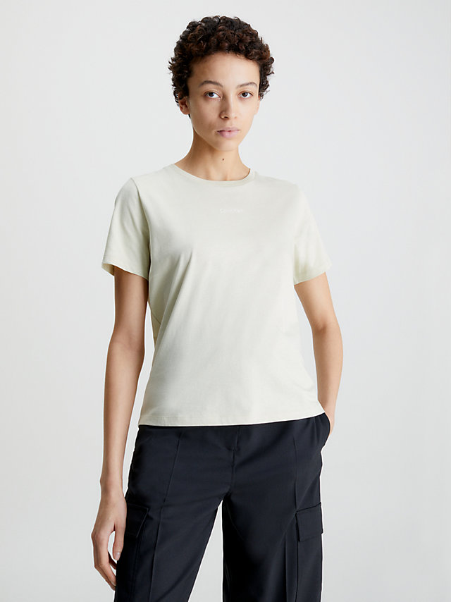 Vintage Ivory Logo-T-Shirt undefined Damen Calvin Klein