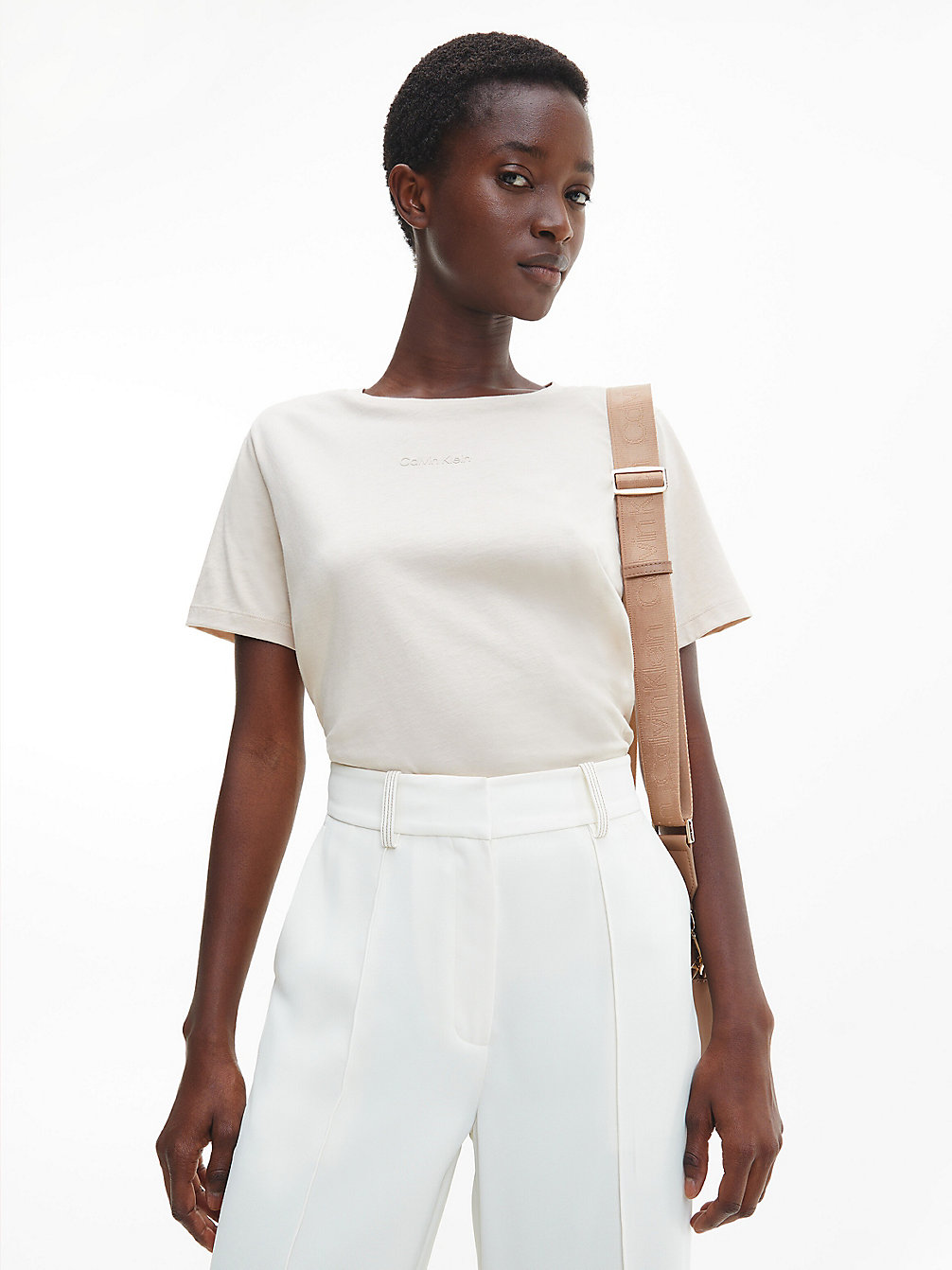 WHITE CLAY > T-Shirt Met Logo > undefined dames - Calvin Klein