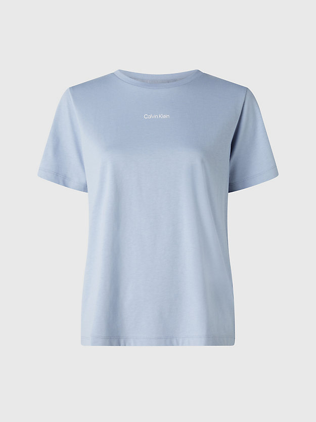 t-shirt en coton avec micro-logo blue chime pour femmes calvin klein