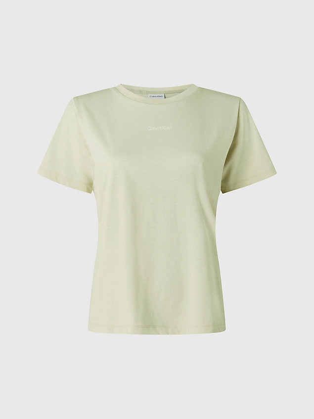 beige t-shirt z logo plus size dla kobiety - calvin klein