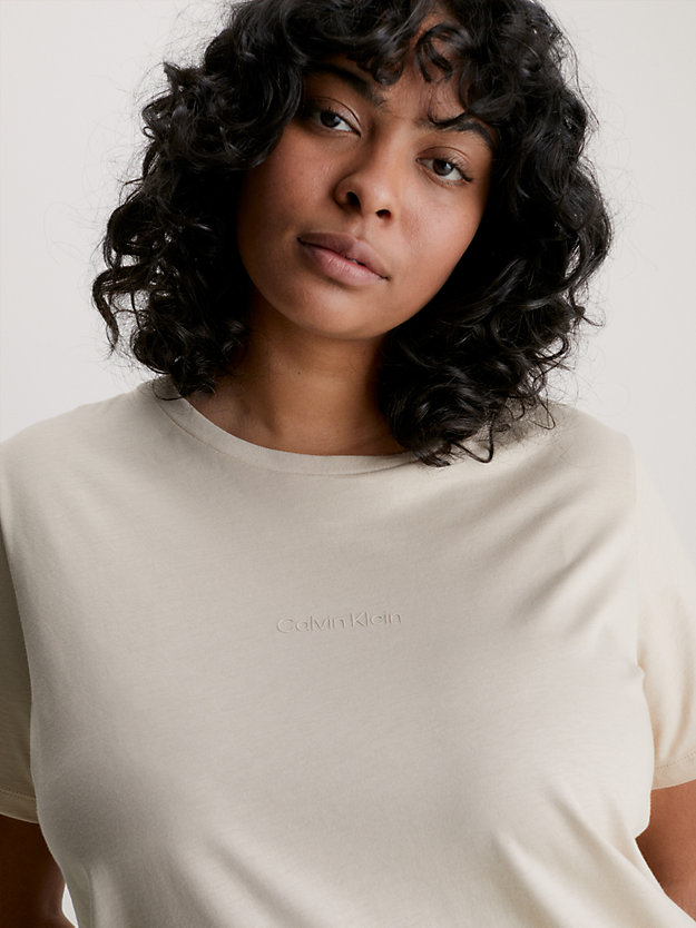 WHITE CLAY T-shirt grande taille avec logo for femmes CALVIN KLEIN