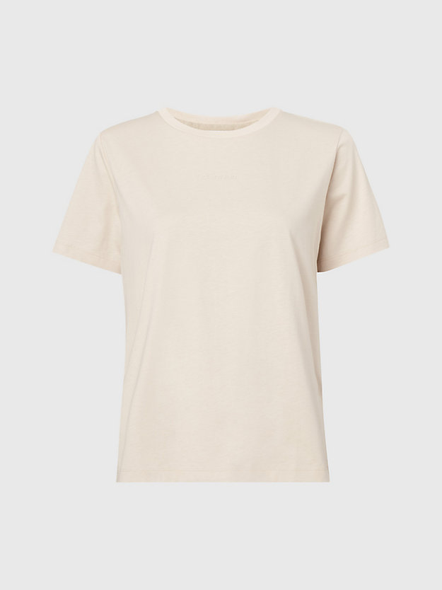 WHITE CLAY Plus Size Logo T-shirt for women CALVIN KLEIN