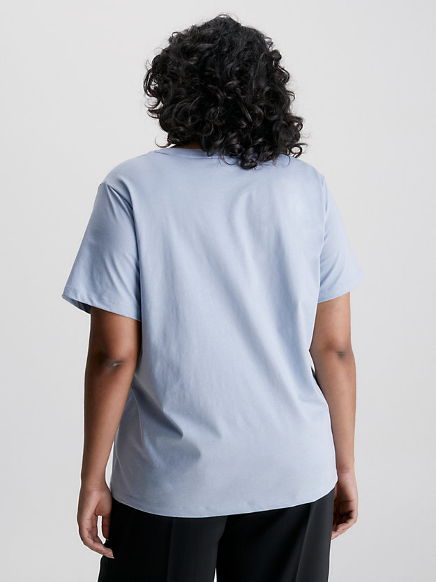 blue chime plus size logo t-shirt for women calvin klein