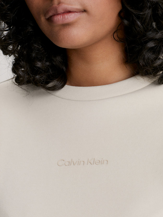 WHITE CLAY Plus Size Sweatshirt for women CALVIN KLEIN