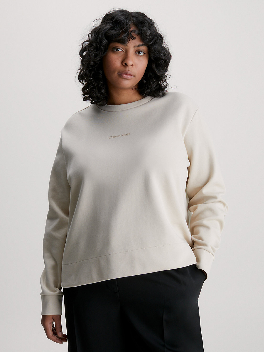 WHITE CLAY > Grote Maat Sweatshirt > undefined dames - Calvin Klein