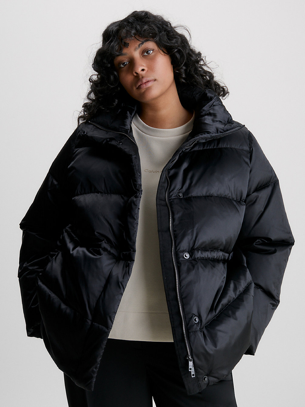 CK BLACK Plus Size Padded Down Coat undefined women Calvin Klein