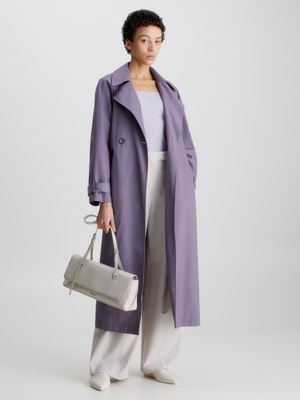 Calvin klein purple coat sale