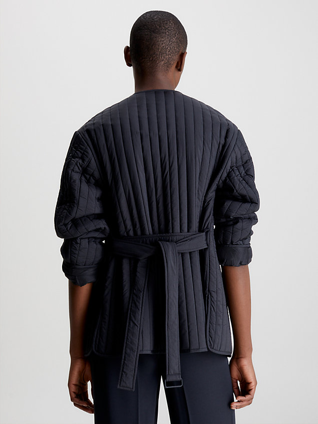chaqueta con acolchado vertical black de mujer calvin klein
