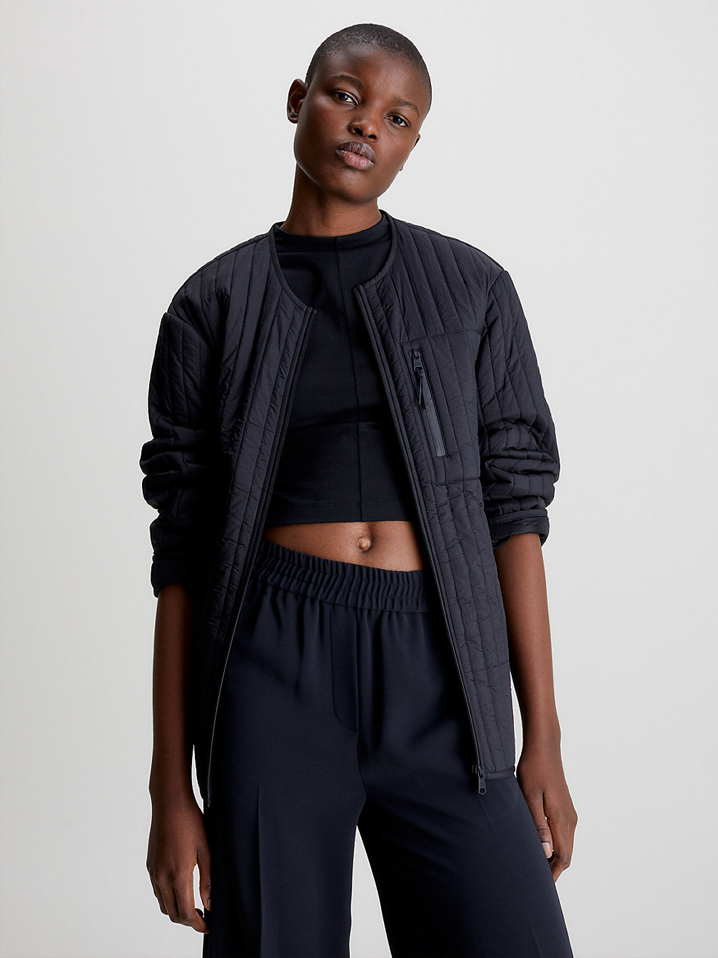CK BLACK Vertical Quilted Jacket undefined women Calvin Klein