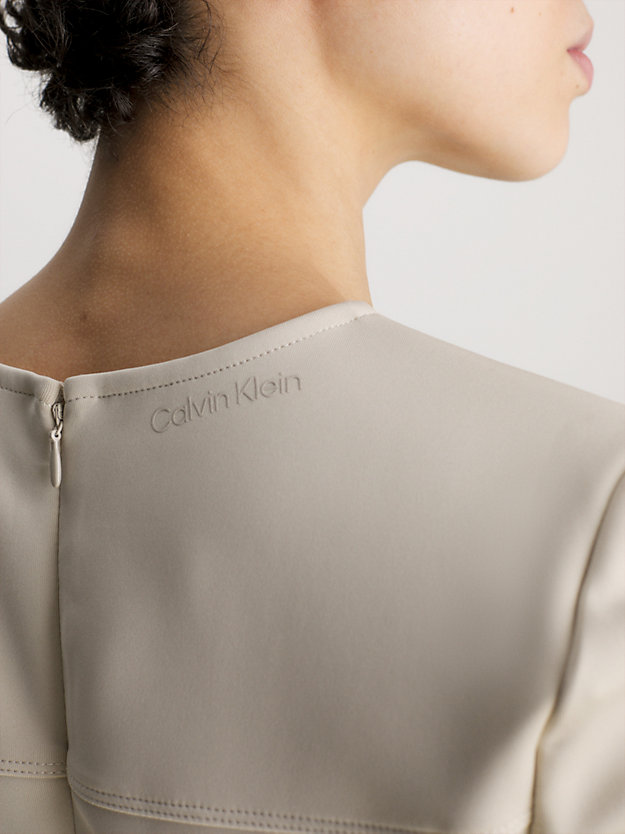 SMOOTH BEIGE Miniabito in maglia tecnica slim da donna CALVIN KLEIN