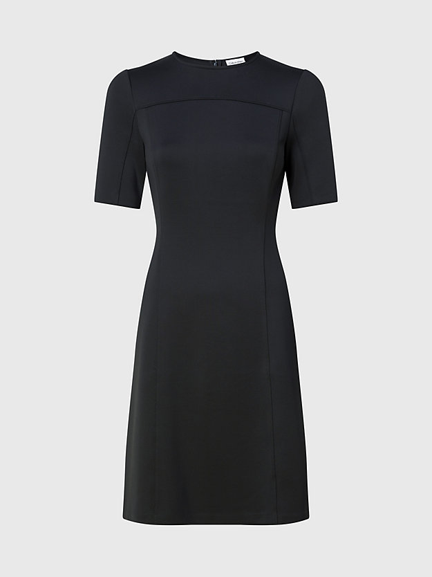 CK BLACK Wąska sukienka mini z dzianiny technicznej dla Kobiety CALVIN KLEIN