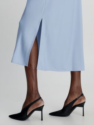 BLUE CHIME Slim Midi Slip Dress for women CALVIN KLEIN