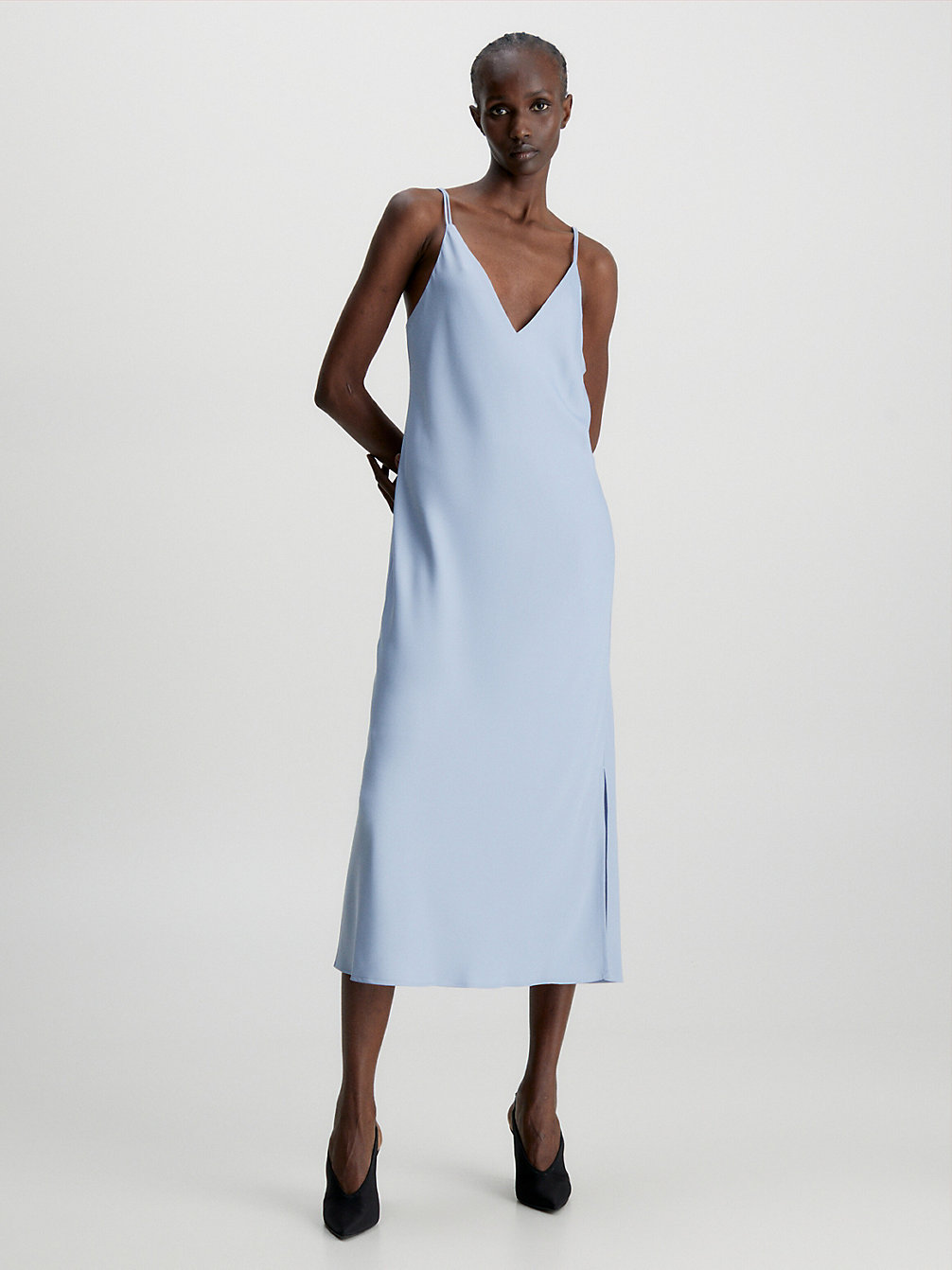 BLUE CHIME > Wąska Wsuwana Sukienka Midi > undefined Kobiety - Calvin Klein