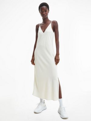 Robijn residentie binnenplaats Slim midi-jurk met spaghettibandjes Calvin Klein® | K20K205542PEX