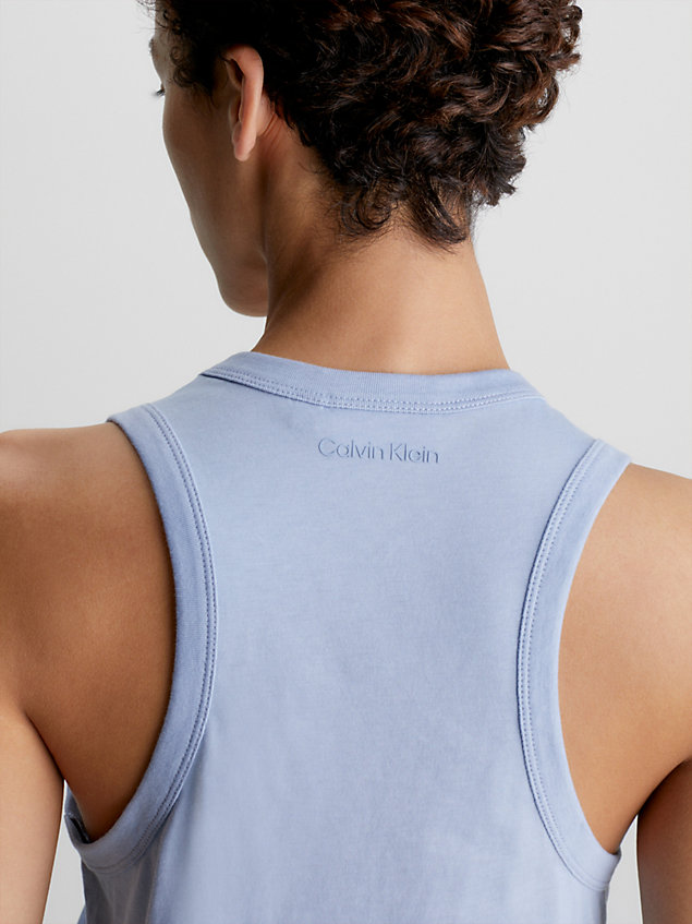 camiseta de tirantes con espalda de nadador slim blue de mujer calvin klein