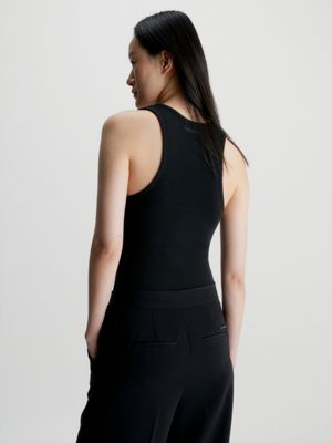 Calvin Klein Eco Pure Modal Lounge Tank, Black, Small 