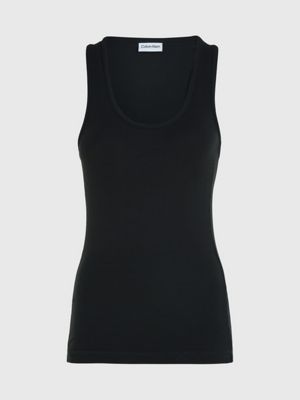 Calvin Klein Pure Ribbed Tank Black  Tank tops women, Calvin klein  outfits, Low cut dresses