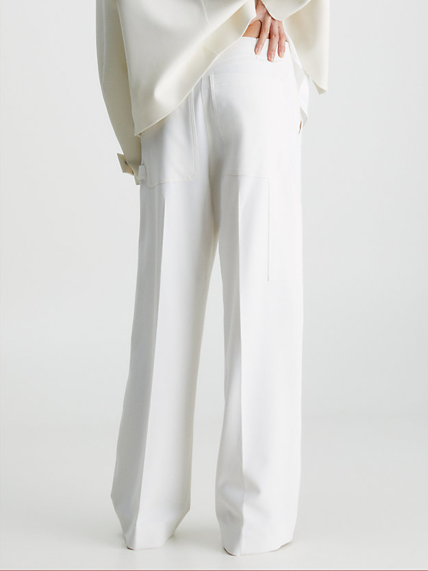 VANILLA ICE Swobodne spodnie z krepy z szerokimi nogawkami dla Kobiety CALVIN KLEIN