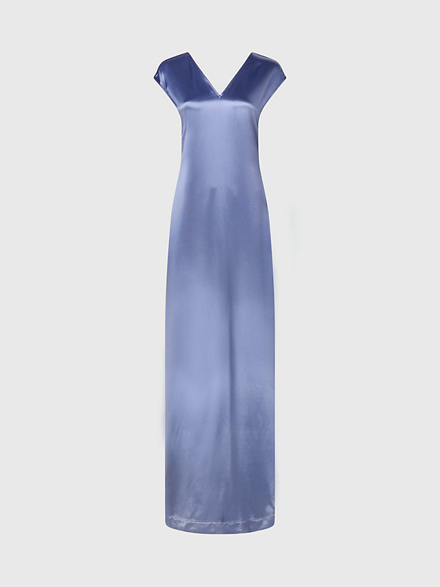 COMET BLUE Satin Maxi Dress for women CALVIN KLEIN