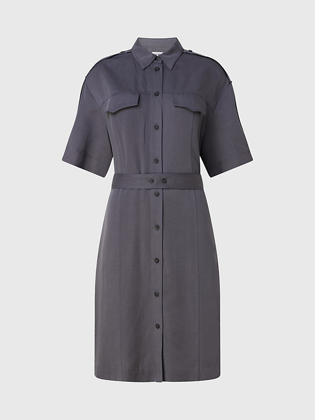 grey plus size relaxed shirt dress for women calvin klein
